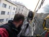 Mytí žaluzií, čištění kamenné fasády budova Český rozhlas Praha Vinohrady